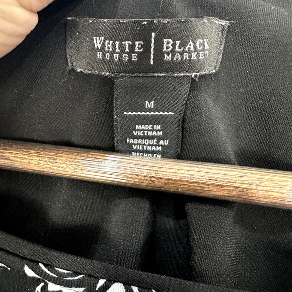 White House Black Market Shift Dress Womens Medium Geometric Diamond Boho Artsy‎ - Picture 3 of 7